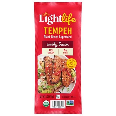 Lightlife Foods Tempeh Smoky Bacon Plant-Based Superfood 12/6 OZ [UNFI #721605] [ebt]