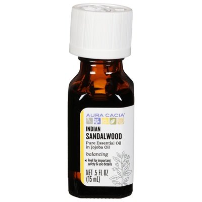 Aura Cacia Pure Essential Oil Indian Sandalwood Balancing 1/.5 OZ [UNFI-CARLISLE #2414340]