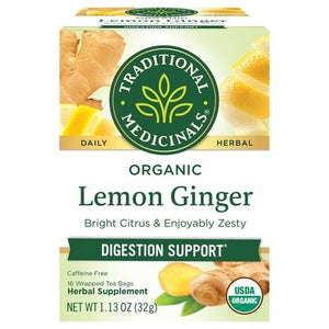 Traditional Medicinals Herbal Supplement Organic Lemon Ginger Tea Bags 6/16 BAG [UNFI #2560753] [ebt]
