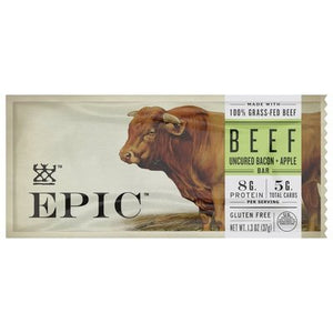 Epic Bar Uncured Bacon + Apple Beef 12/1.3 OZ [UNFI-CARLISLE #2727212] [ebt]