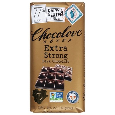 Chocolove Dark Chocolate Extra Strong 12/3.2 OZ [UNFI-CARLISLE #590489] [ebt]