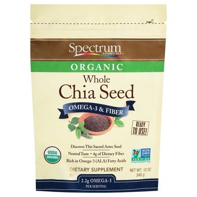 Spectrum Essentials Chia Seed Organic Whole 1/12 OZ [UNFI-CARLISLE #2093524] [ebt]