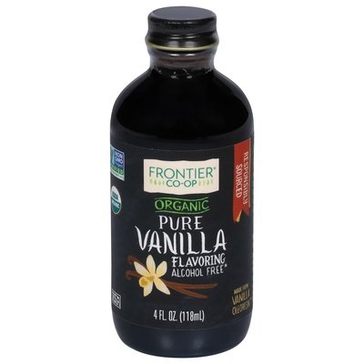 Frontier Nat Prod Co-Op Vanilla Flavoring Organic Pure 1/4 OZ [UNFI-CARLISLE #1528280] [ebt]