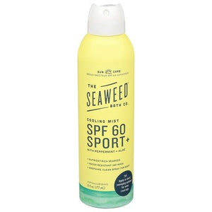 Seaweed Bath Co Sunscreen Cooling Mist Sport+ Broad Spectrum Spf 60 1/6 OZ [UNFI-CARLISLE #2796936]