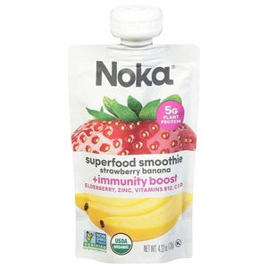 Noka Superfood Smoothie Strawberry Banana 6/4.22 OZ [UNFI-CARLISLE #2790822] [ebt]