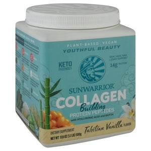 Sunwarrior Protein Peptides Collagen Building Tahitian Vanilla 1/17.6 OZ [UNFI-CARLISLE #2450229]