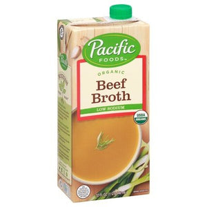 Pacific Foods Beef Broth Low Sodium Organic 12/32 OZ [UNFI #422691] [ebt]