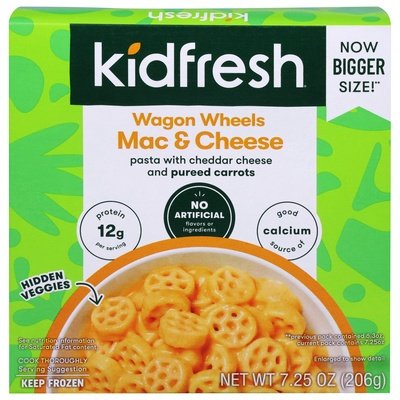 Kidfresh Mac & Cheese Wagon Wheels 8/7.25 OZ [UNFI #2830677] [ebt]