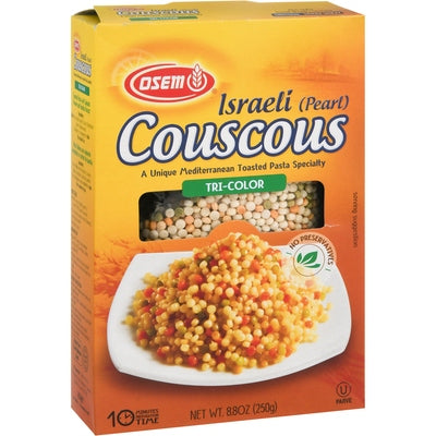 Osem Couscous Israeli (Pearl) Tri-Color 12/8.8 OZ [UNFI #0721191] [ebt]