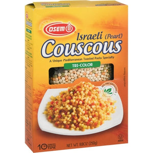 Osem Couscous Israeli (Pearl) Tri-Color 12/8.8 OZ [UNFI #0721191] [ebt]