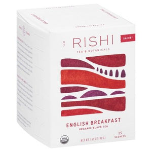 Rishi Tea Black Tea Organic English Breakfast Sachets 6/15 BAG [UNFI #1588110] [ebt]