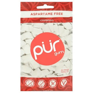 Pur Gum Chewing Gum Aspartame Free Sugar Free Cinnamon 12/2.72 OZ [UNFI-CARLISLE #2230365] [ebt]