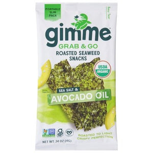 Gimme Seaweed Snacks Sea Salt & Avocado Oil Grab & Go Roasted 30/.14 OZ [UNFI #2945616] [ebt]