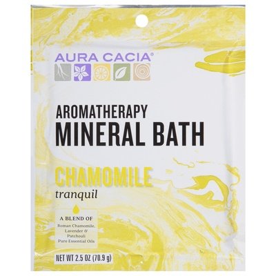 Aura Cacia Mineral Bath Aromatherapy Chamomile Tranquil 6/2.5 OZ [UNFI-CARLISLE #682617]
