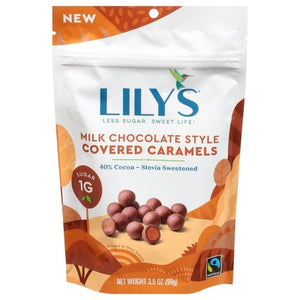 Lilys Covered Caramels Milk Chocolate Style 12/3.5 OZ [UNFI #2510881] [ebt]