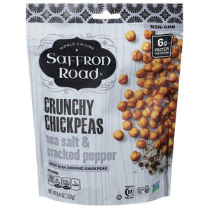 Saffron Road Chickpeas Sea Salt & Cracked Pepper Crunchy 6/5.4 OZ [UNFI #2865939] [ebt]