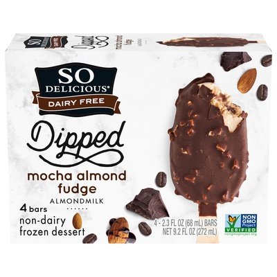 So Delicious Frozen Dessert Non-Dairy Almondmilk Mocha Almond Fudge 6/4/2.3 OZ [UNFI #2561231] [ebt]