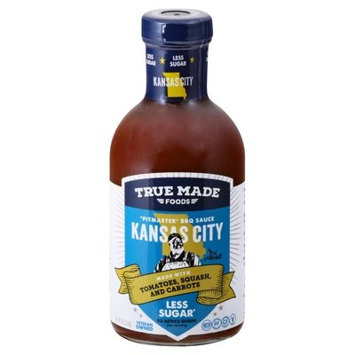 True Made Foods Bbq Sauce Less Sugar Kansas City 6/18 OZ [UNFI #2069235] [ebt]