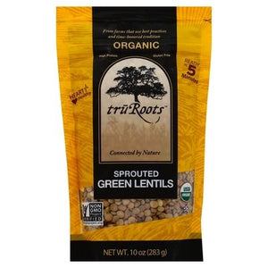 Truroots Green Lentils Sprouted Organic 6/10 OZ [UNFI #0937383] [ebt]