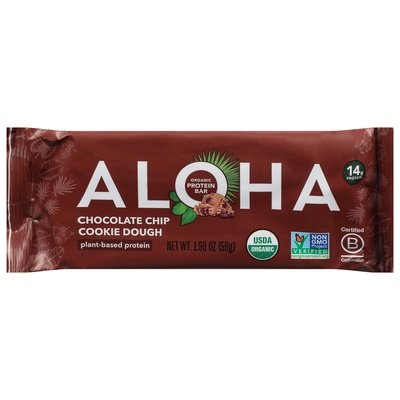 Aloha Protein Bars Organic Chocolate Chip Cookie Dough 12/1.98 OZ [UNFI-CARLISLE #2538015] [ebt]