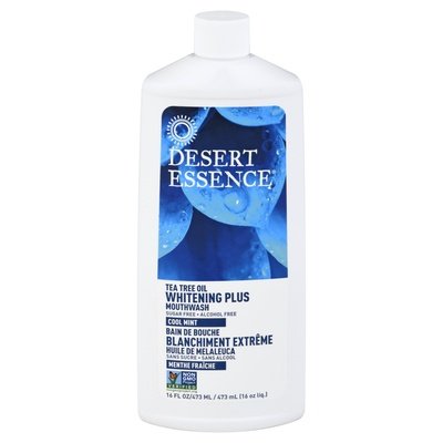 Desert Essence Mouthwash Tea Tree Oil Cool Mint Whitening Plus 1/16 OZ [UNFI-CARLISLE #1246560]