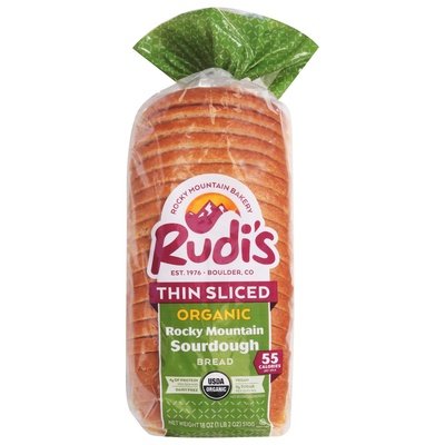 Rudis Rocky Mountain Bakery Bread Organic Rocky Mountain Sourdough Thin Sliced 8/18 OZ [UNFI #2686657] [ebt]