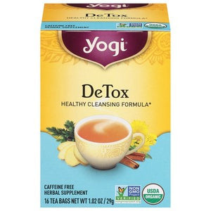 Yogi Herbal Supplement Caffeine Free Detox Tea Bags 6/16 Bag [UNFI #0355057] [ebt]