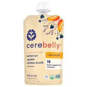 Cerebelly Baby Puree Organic Butternut Squash Chicken Broth 6/4 OZ [UNFI-CARLISLE #2786671] [ebt]