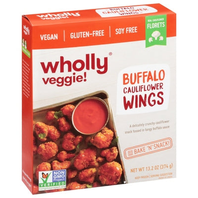 Wholly Veggie! Cauliflower Wings Buffalo 8/13.2 OZ [UNFI #2499085] [ebt]