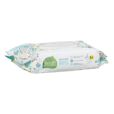 Seventh Generation Wipes Free & Clear Thick & Soft 12/64 CT [UNFI #1152313]