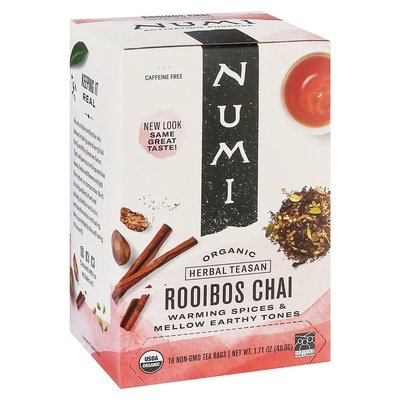 Numi Tea Herbal Tea Organic Rooibos Chai Tea Bags 6/18 BAG [UNFI #290833] [ebt]