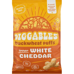 Diggables Buckwheat Puffs Sharp White Cheddar 8/4 OZ [UNFI #03110525] [ebt]