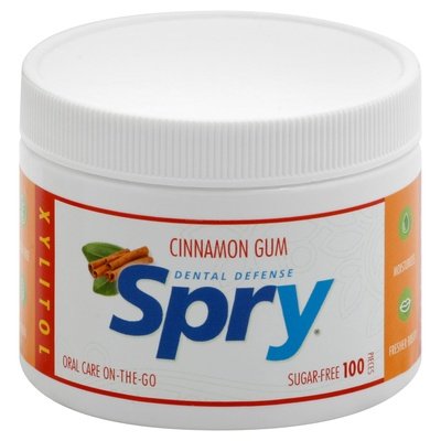 Spry Gum Sugarfree Cinnamon 1/100 CT [UNFI-CARLISLE #1709971] [ebt]