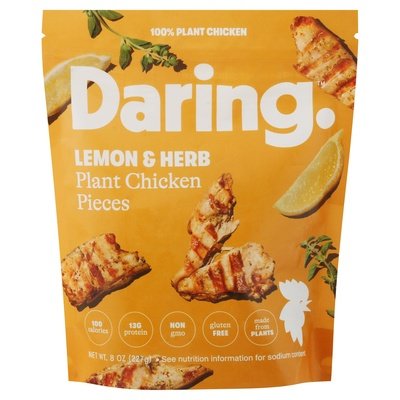 Daring Plant Chicken Pieces Lemon & Herb 6/8 OZ [UNFI #2742336] [ebt]