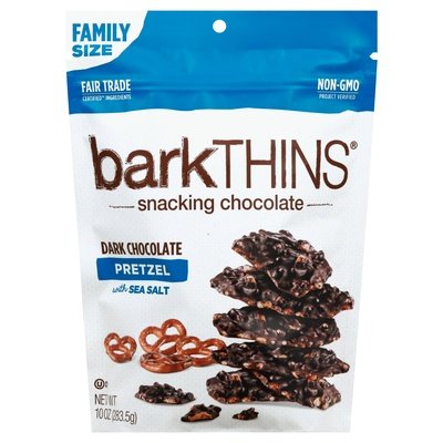 Bark Thins  Pretzel Dark Chocolate With Sea Salt Family Size 9/10 OZ [UNFI #1783117] [ebt]
