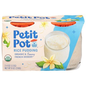 Petit Pot French Dessert Organic & Creamy Rice Pudding 4/8 OZ [UNFI #2981033] [ebt]