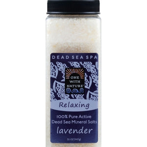 One With Nature Mineral Salts Dead Sea Lavender 1/32 OZ [UNFI-CARLISLE #0127803]