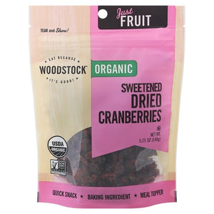 Woodstock Dried Cranberries Organic Sweetened 8/5.25 OZ [UNFI #0948596] [ebt]