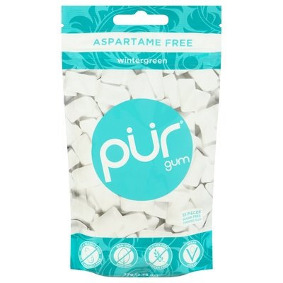 Pur Gum Chewing Gum Aspartame Free Sugar Free Wintergreen 12/2.72 OZ [UNFI-CARLISLE #2230126] [ebt]