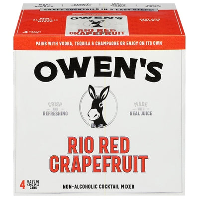 Owen Woods Inc Cocktail Mixers Non-Alcoholic Rio Red Grapefruit 6/4/8.2 OZ [UNFI #03077054] [ebt]