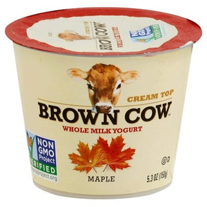 Brown Cow Yogurt Whole Milk Cream Top Maple 12/5.3 OZ [UNFI #2068443] [ebt]