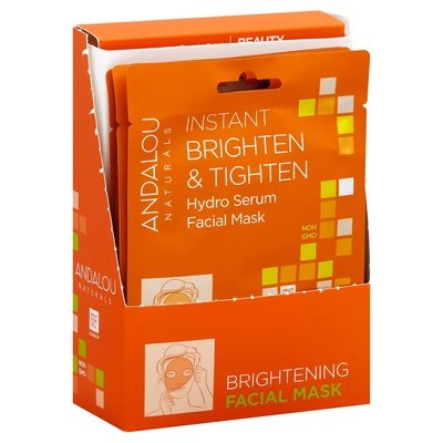 Andalou Naturals Facial Mask Hydro Serum Brighten & Tighten Instant 6/.6 OZ [UNFI-CARLISLE #1800481]