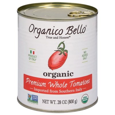 Organico Bello Tomatoes Organic Whole Premium 12/28 OZ [UNFI #2106961] [ebt]