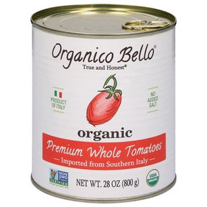 Organico Bello Tomatoes Organic Whole Premium 12/28 OZ [UNFI #2106961] [ebt]