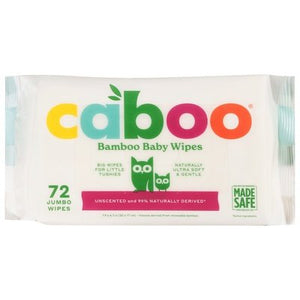 Caboo Bamboo Baby Wipes Jumbo Unscented 12CT [UNFI #2822153]