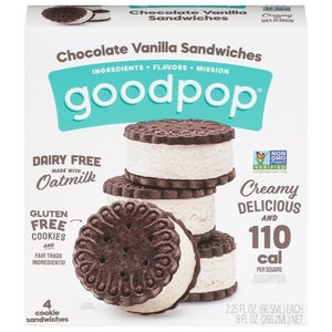 Goodpop Cookie Sandwiches Chocolate Vanilla 8/4/2.25 OZ [UNFI #2806016] [ebt]
