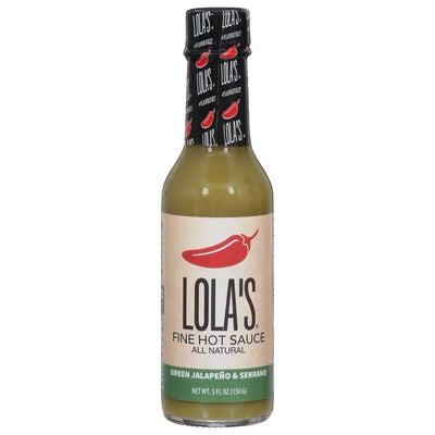 Lolas Fine Hot Sauce Green Jalapeno & Serrano 12/5 OZ [UNFI #02794022] [ebt]