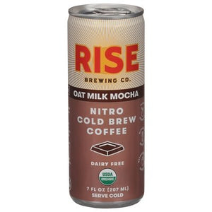 Rise Brewing Co Coffee Dairy Free Nitro Cold Brew Oat Milk Mocha 12/7 OZ [UNFI #2380103] [ebt]