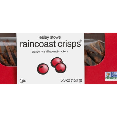 Lesley Stowe Crackers Cranberry and Hazelnut 12/5.3 OZ [UNFI #02028884] [ebt]