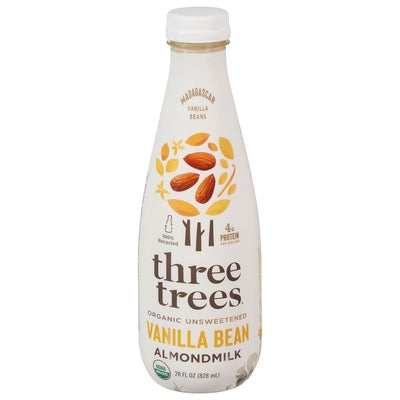 Three Trees Almondmilk Organic Vanilla Bean Unsweetened 6/28 OZ [UNFI #2361426] [ebt]